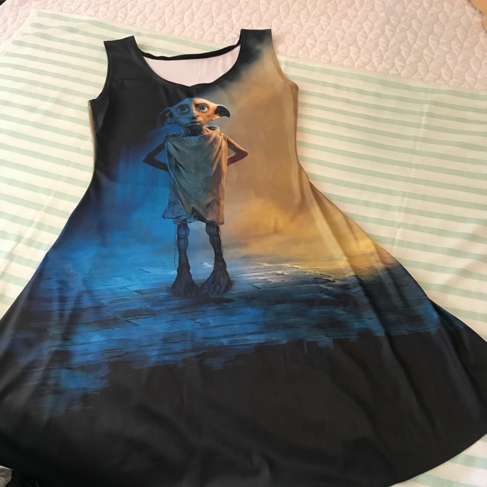 BlackMilk x Harry Potter Dobby Graphic A-Line Women's Dress